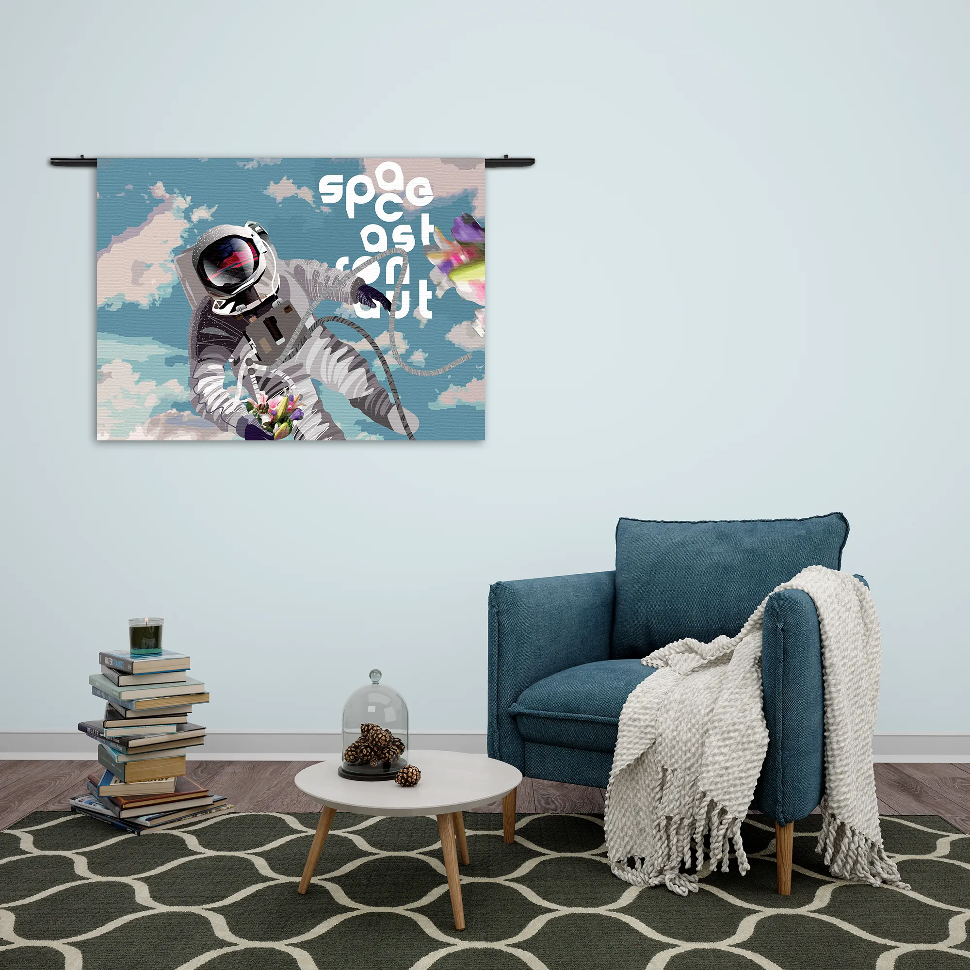 Template_50-70_WK_Horizontaal_Ruimtevaart_11-2 Wandkleed Astronaut in de ruimte Rechthoek Horizontaal Template 50 70 WK Horizontaal Ruimtevaart 11 2