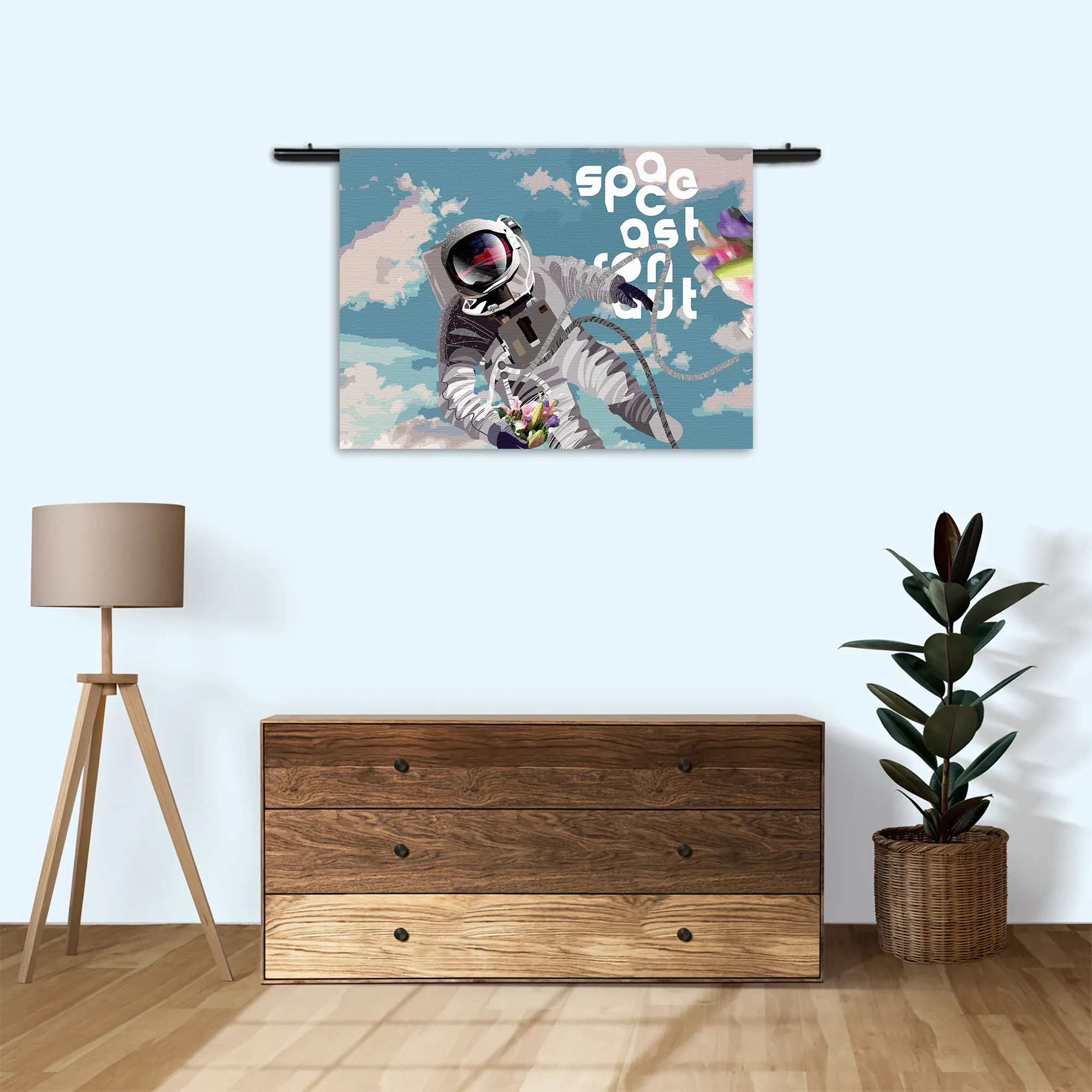 Template_50-70_WK_Horizontaal_Ruimtevaart_11-3 Wandkleed Astronaut in de ruimte Rechthoek Horizontaal Template 50 70 WK Horizontaal Ruimtevaart 11 3