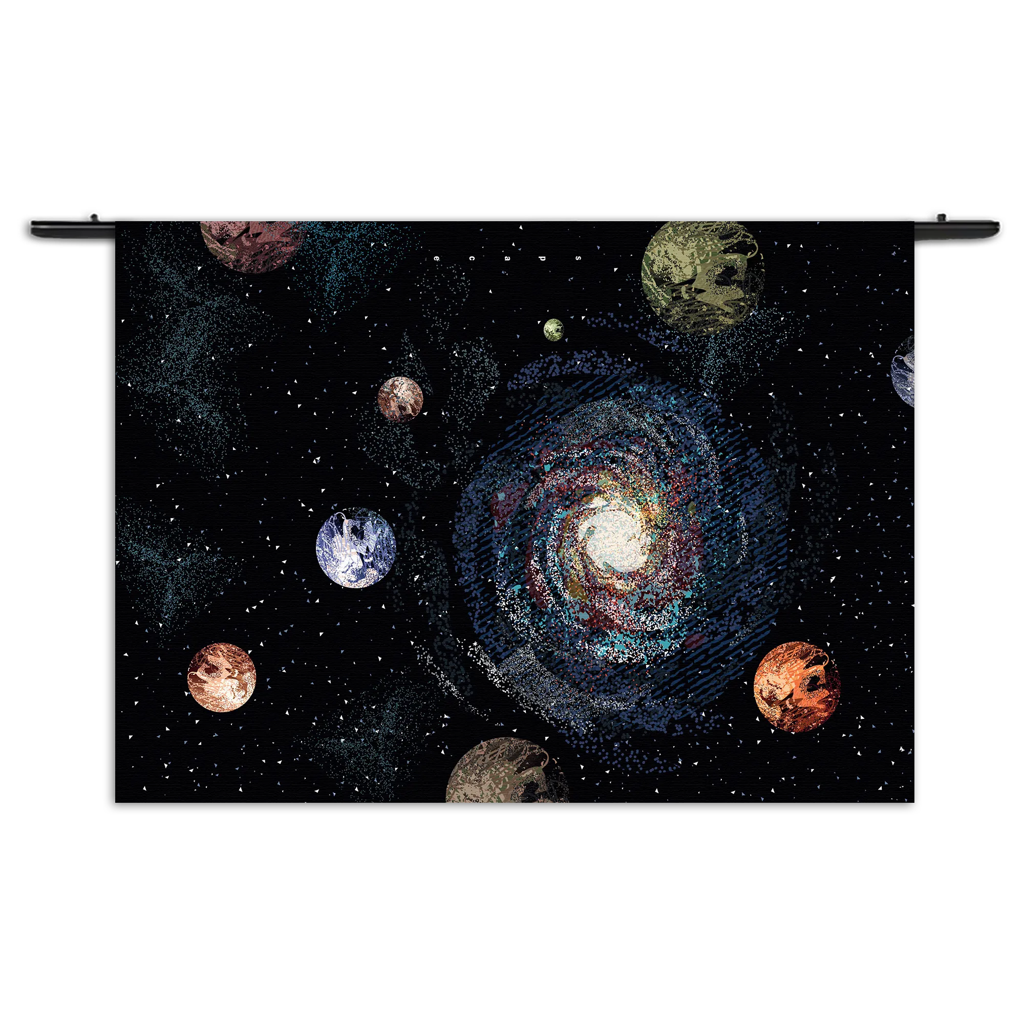 Wandkleed Ons planetenstelsel Rechthoek Horizontaal Template 50 70 WK Horizontaal Ruimtevaart 15 1