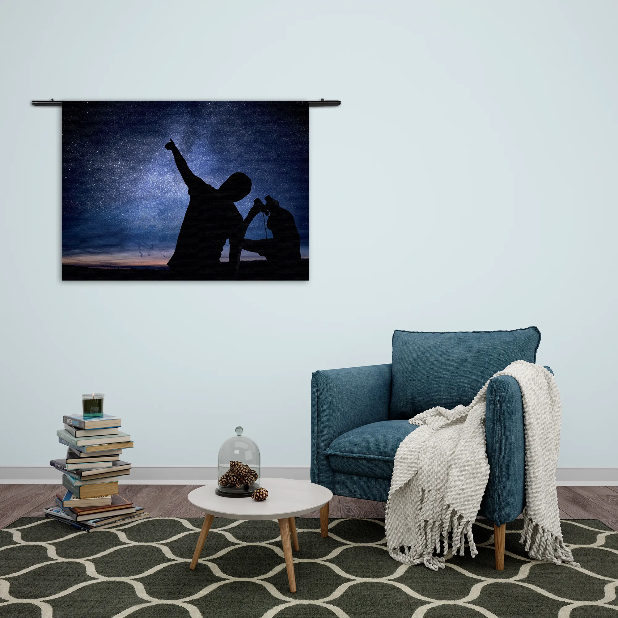 Wandkleed Blije ster Rechthoek Horizontaal Template 50 70 WK Horizontaal Ruimtevaart 18 2