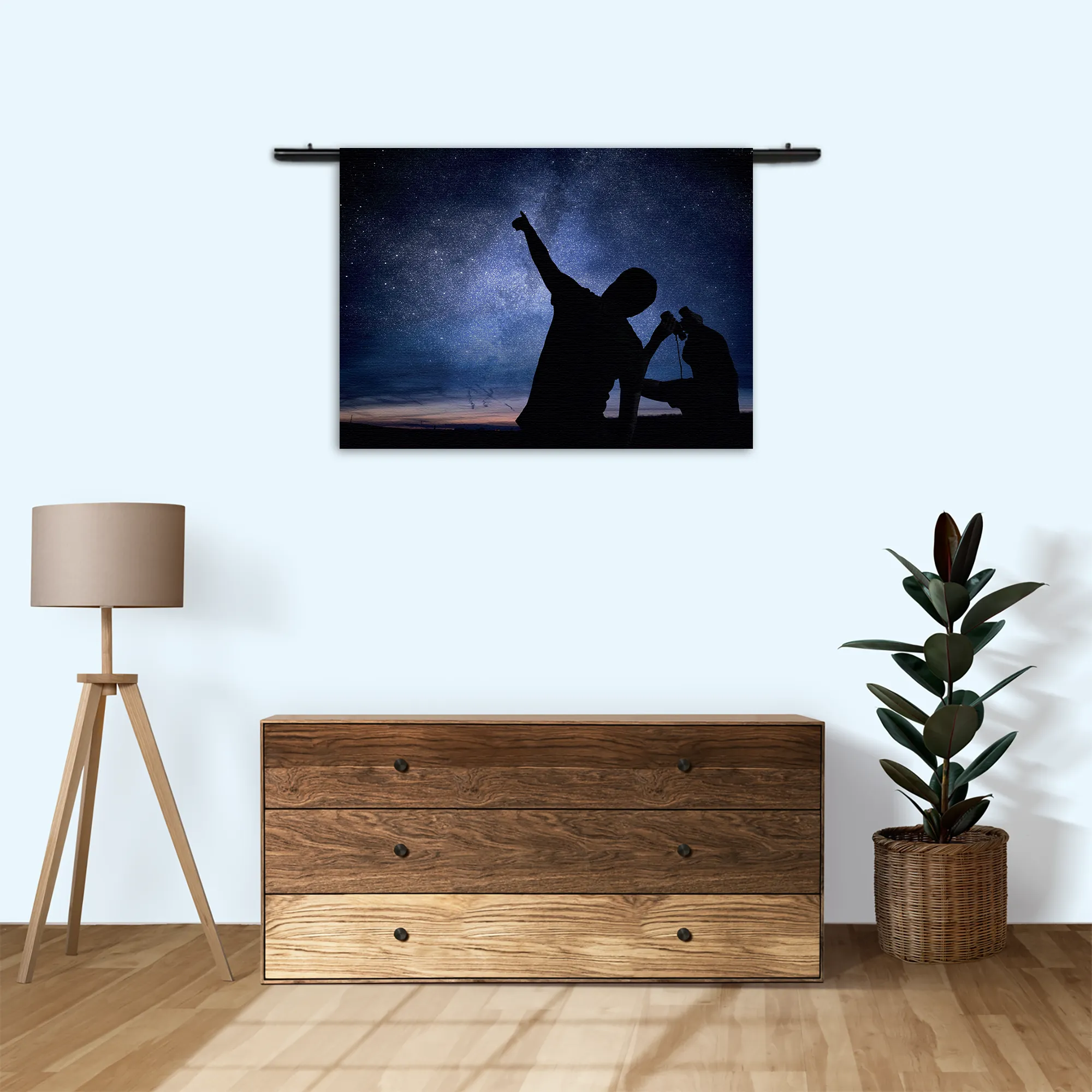 Wandkleed Blije ster Rechthoek Horizontaal Template 50 70 WK Horizontaal Ruimtevaart 18 3