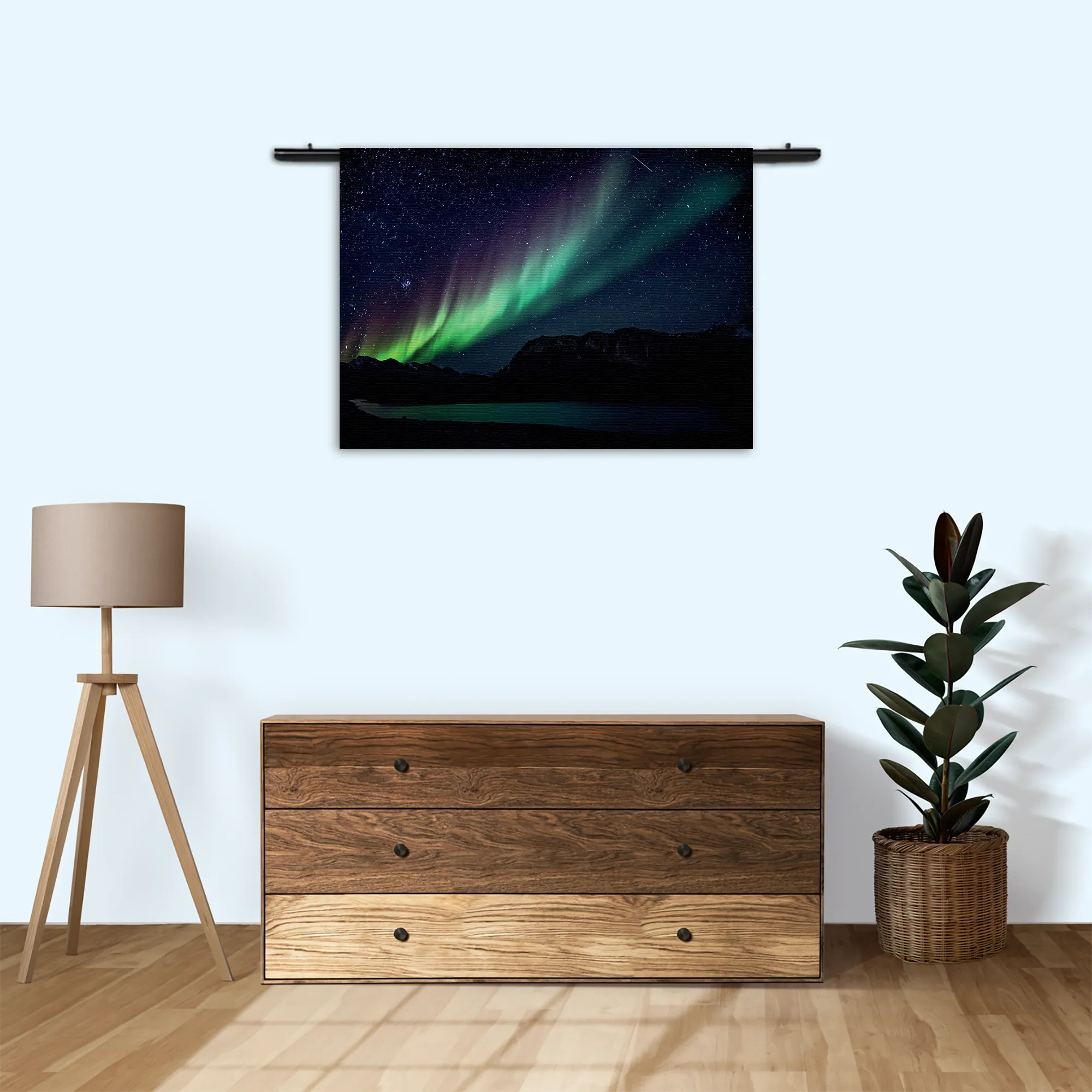 Wandkleed Het Noorderlicht Rechthoek Horizontaal Template 50 70 WK Horizontaal Ruimtevaart 8 3