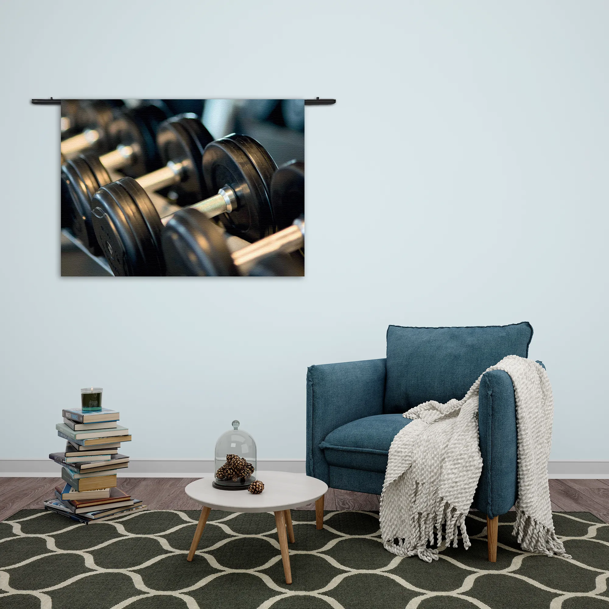 Wandkleed Halters In De Sportschool Rechthoek Horizontaal Template 50 70 WK Horizontaal Sport 5 2