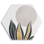 Schilderij Het gouden blad Hexagon Template Hexagon1 Abstract 04 1