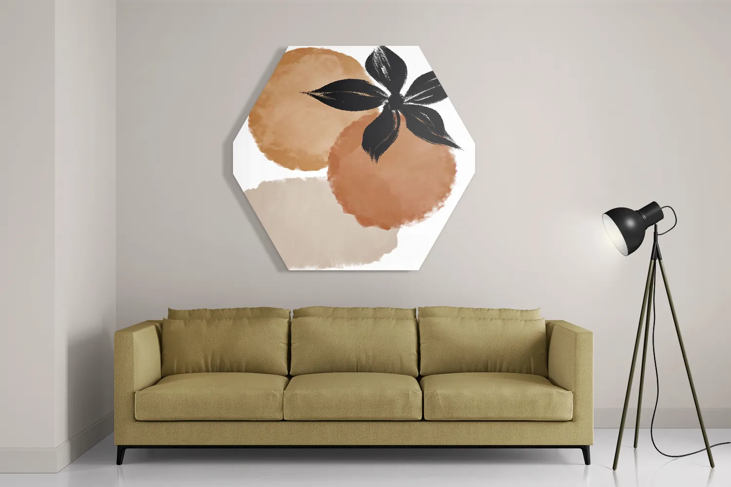 Schilderij Naturel tinten scandinavisch 03 Hexagon Template Hexagon1 Abstract 104 2