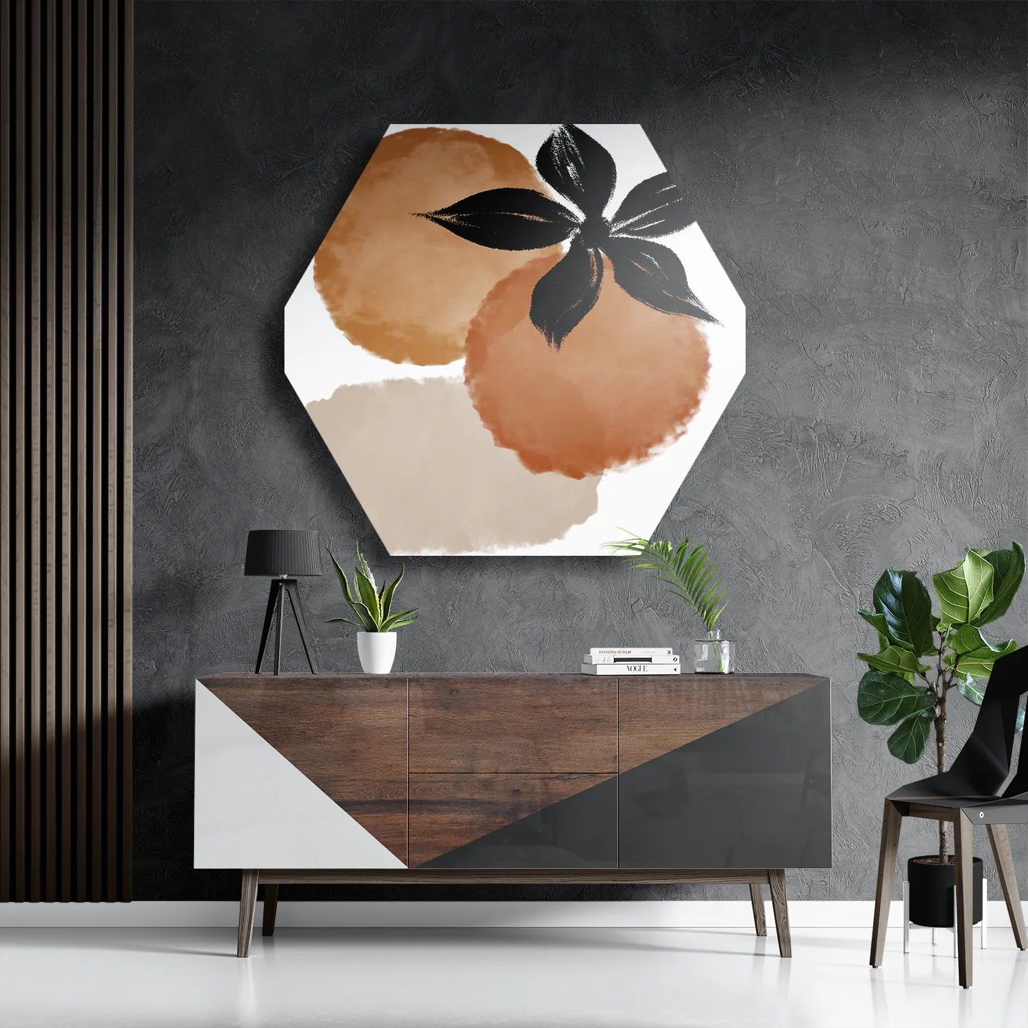 Schilderij Naturel tinten scandinavisch 03 Hexagon Template Hexagon1 Abstract 104 3