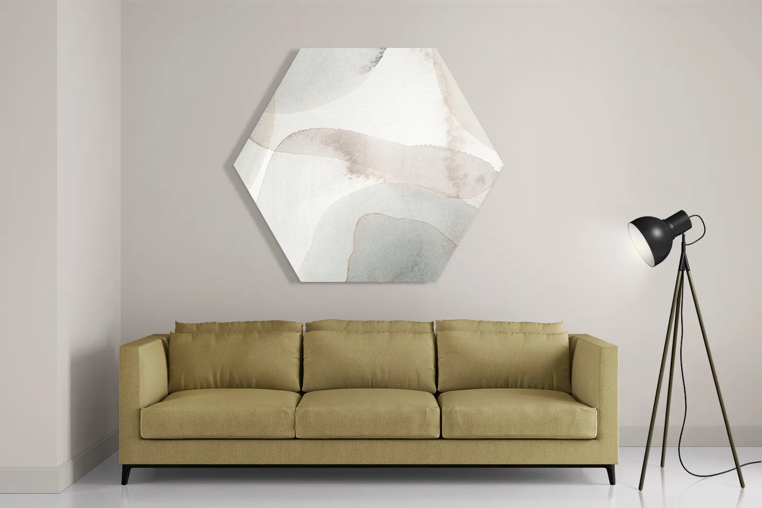 Schilderij Abstract Rustige Tinten met Accent 03 Hexagon Template Hexagon1 Abstract 108 2