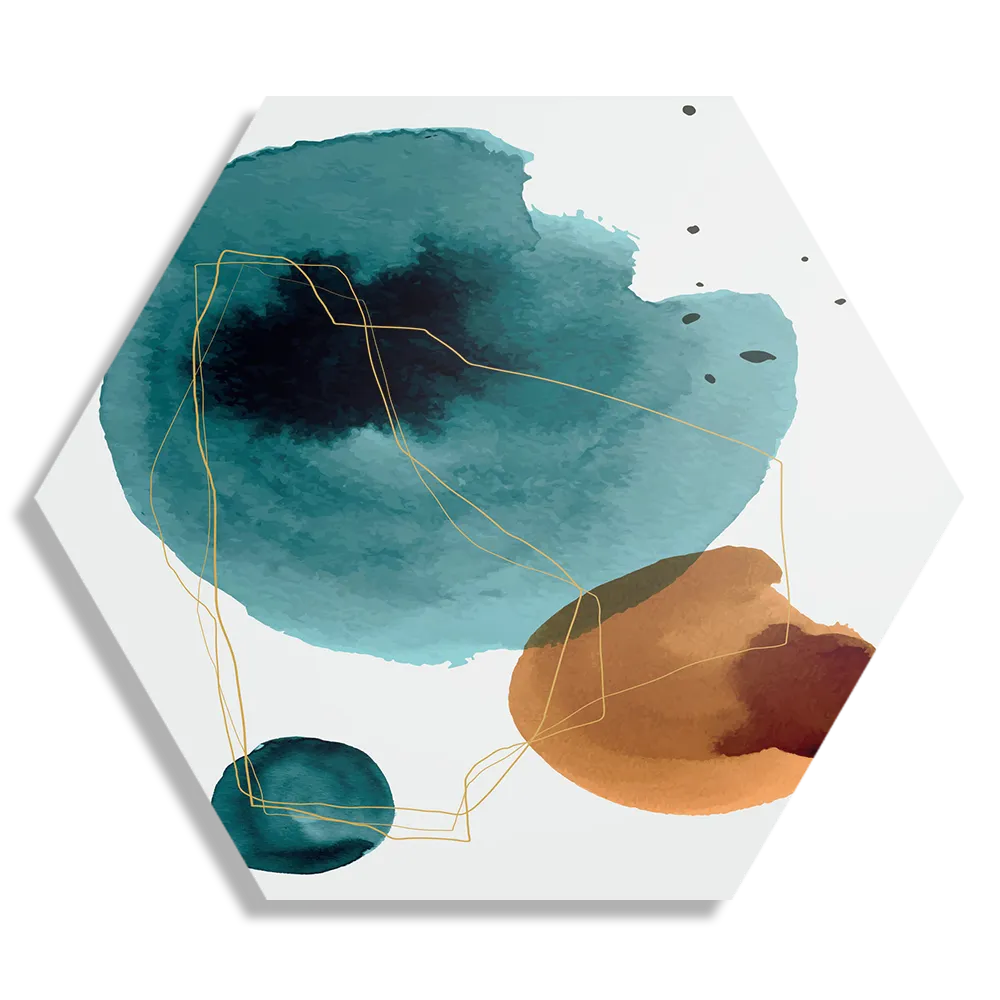 Schilderij Abstract Cirkels Multikleur 03 Hexagon Template Hexagon1 Abstract 110 1
