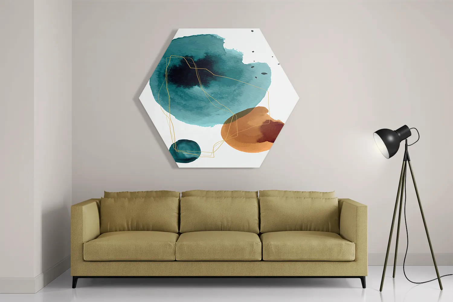 Schilderij Abstract Cirkels Multikleur 03 Hexagon Template Hexagon1 Abstract 110 2