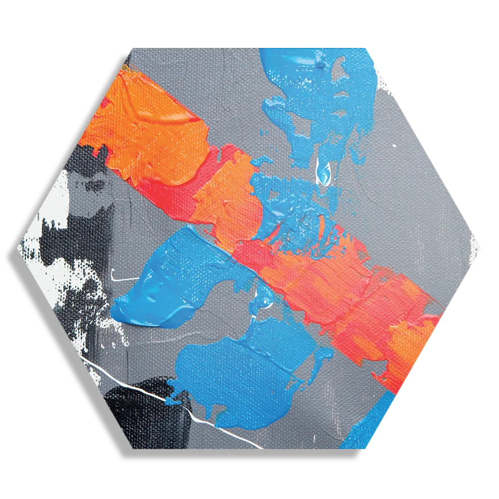Schilderij Painted Canvas Hexagon Template Hexagon1 Abstract 118 1