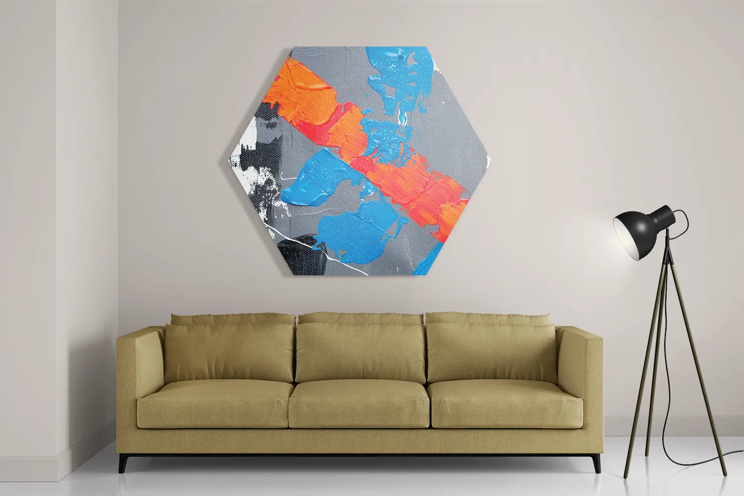 Schilderij Painted Canvas Hexagon Template Hexagon1 Abstract 118 2
