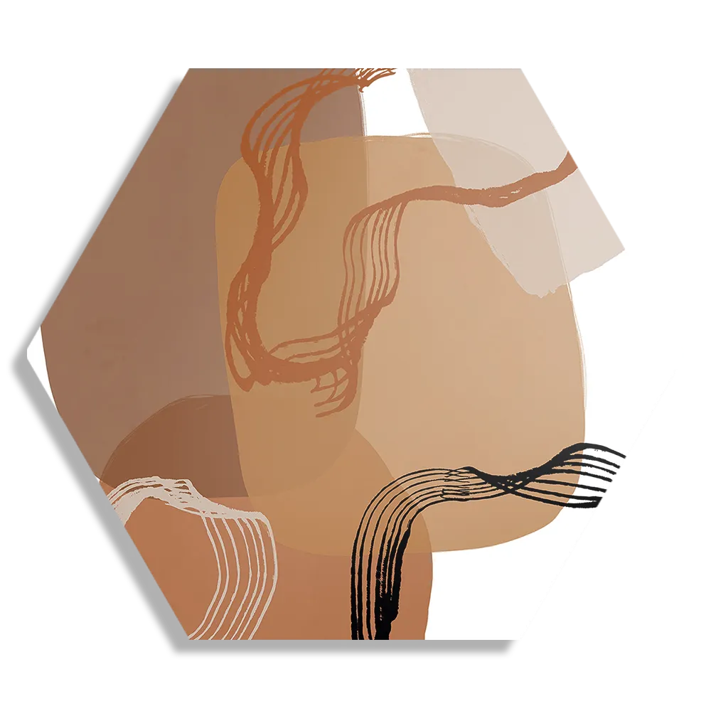 Schilderij Naturel tinten scandinavisch 01 Hexagon Template Hexagon1 Abstract 14 1