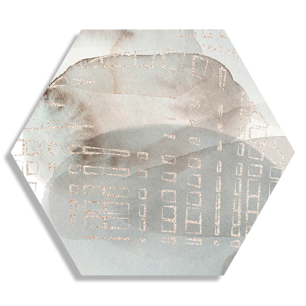 Schilderij Abstract Rustige Tinten met Accent 01 Hexagon Template Hexagon1 Abstract 24 1