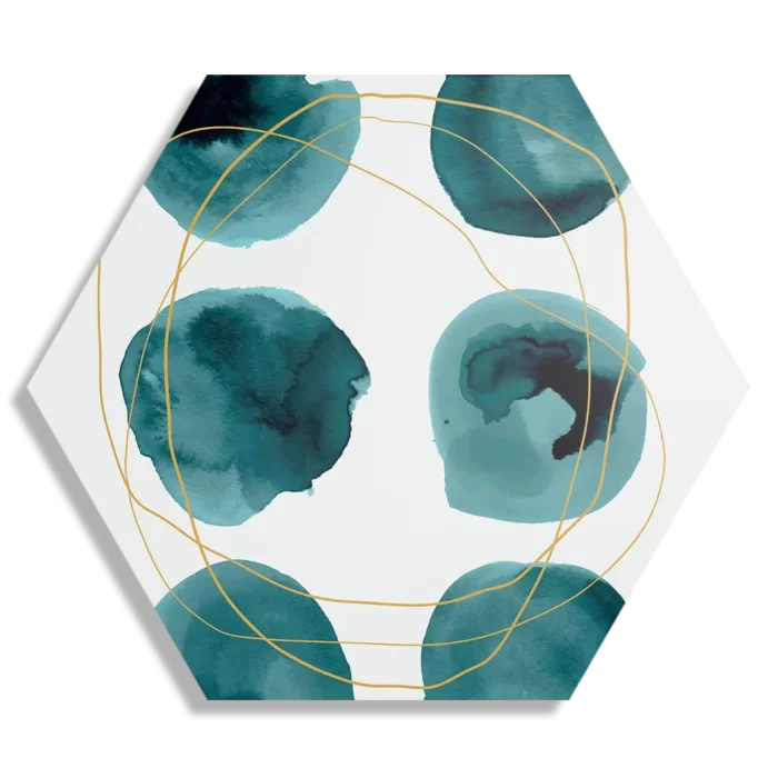 Schilderij Scandinavisch Rond Patroon Groen Hexagon Template Hexagon1 Abstract 29 1