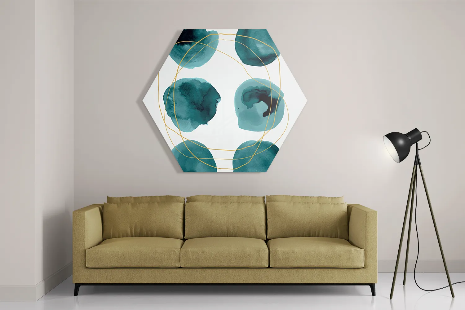 Template_Hexagon1_Abstract_29-2 Schilderij Scandinavisch Rond Patroon Groen Hexagon Template Hexagon1 Abstract 29 2