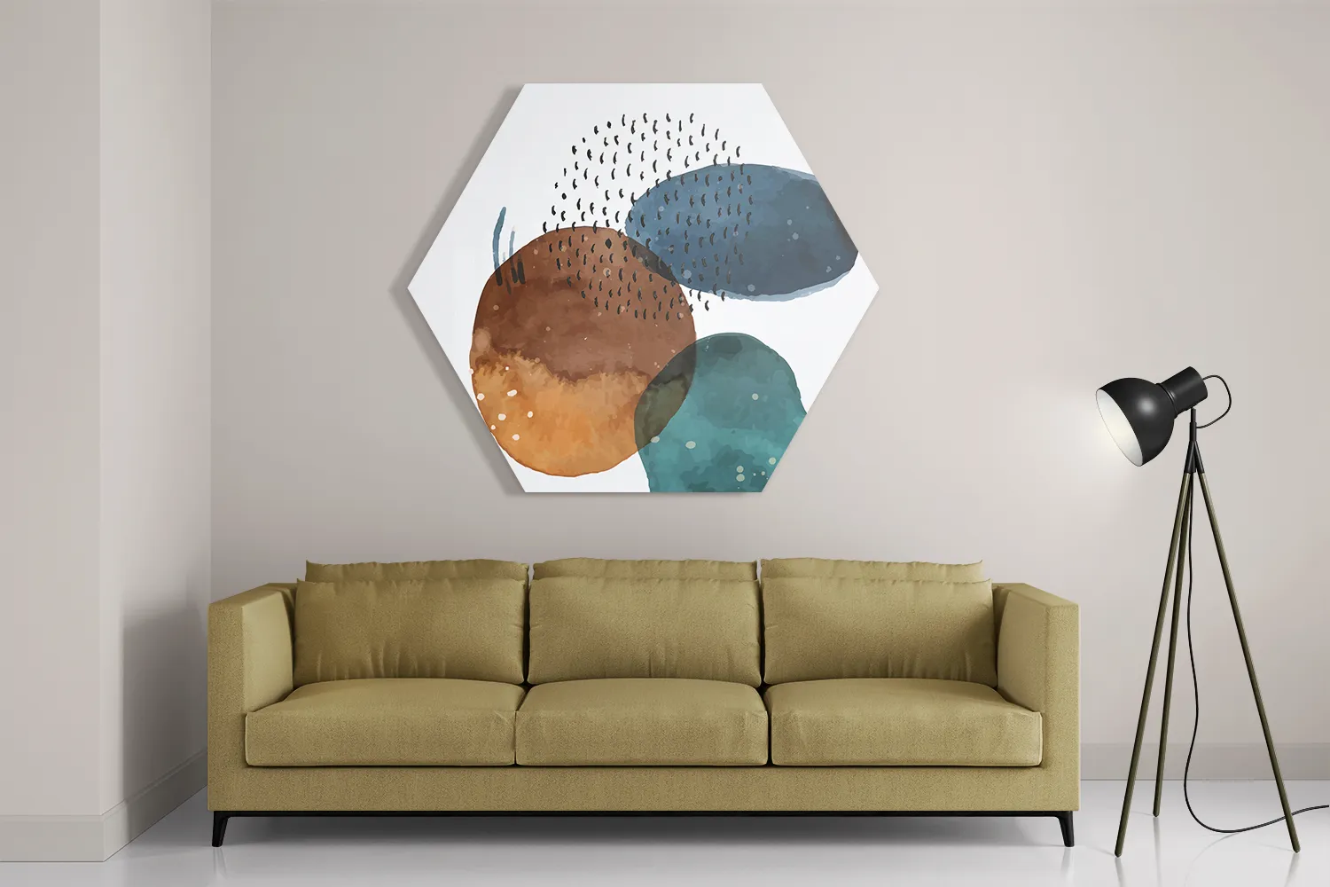 Template_Hexagon1_Abstract_34-2 Schilderij Abstract Cirkels Multikleur 02 Hexagon Template Hexagon1 Abstract 34 2