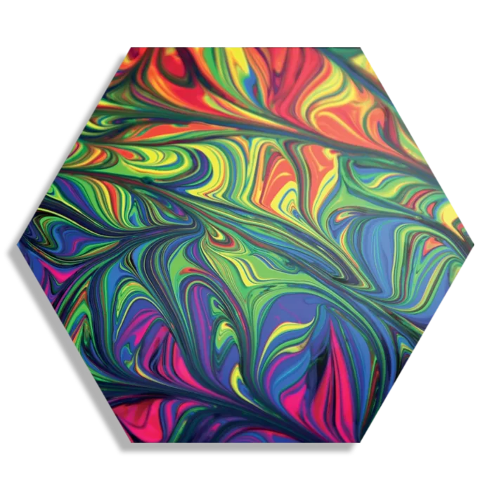 Schilderij Verf Kleuren Gemengd Hexagon Template Hexagon1 Abstract 37 1