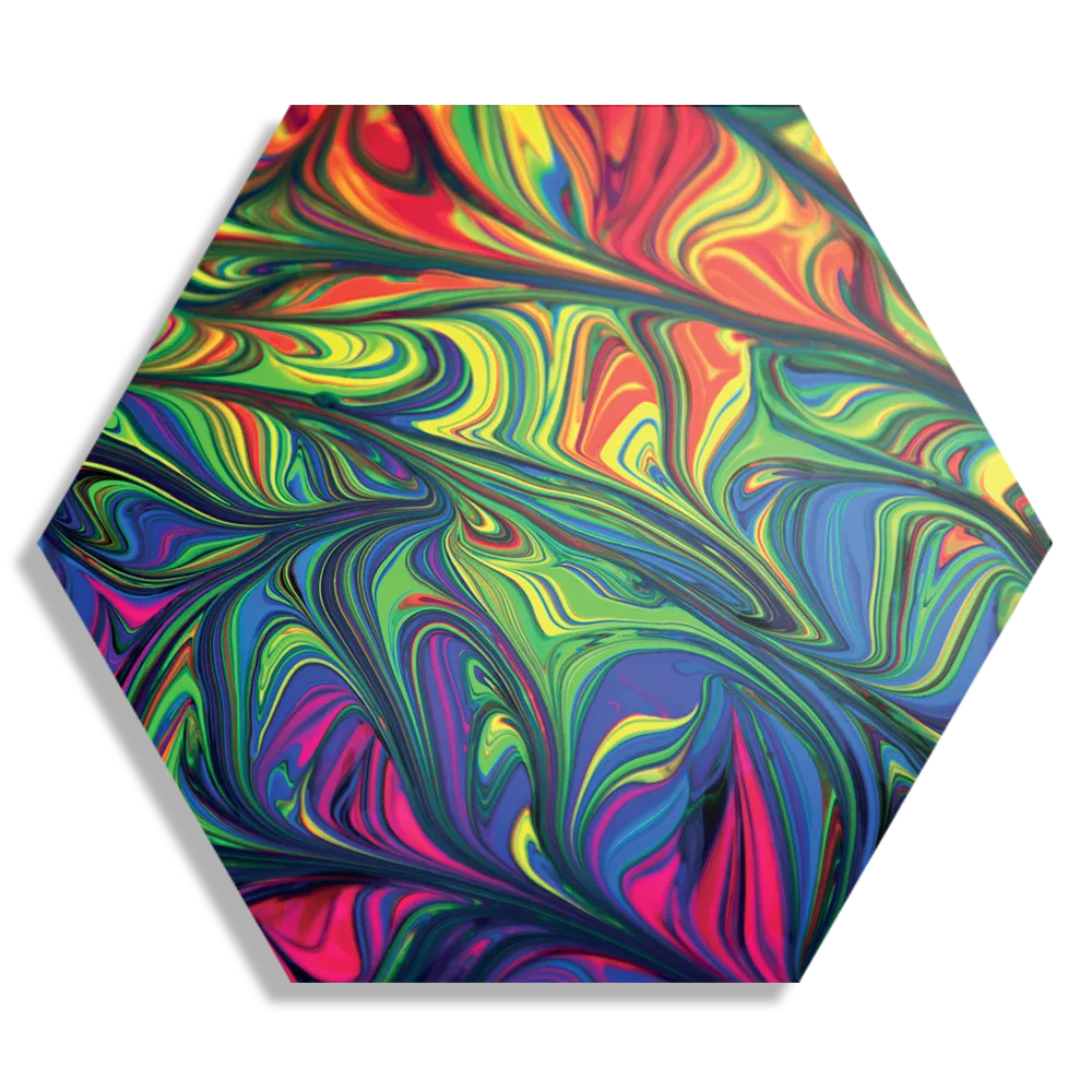 Schilderij Verf Kleuren Gemengd Hexagon Template Hexagon1 Abstract 37 1