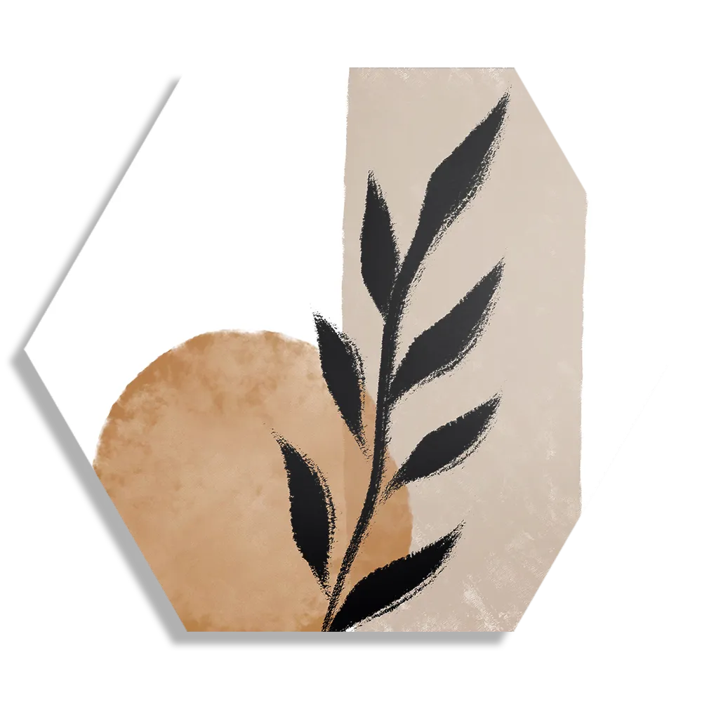 Schilderij Scandinavisch Patroon met Bloem 02 Hexagon Template Hexagon1 Abstract 40 1