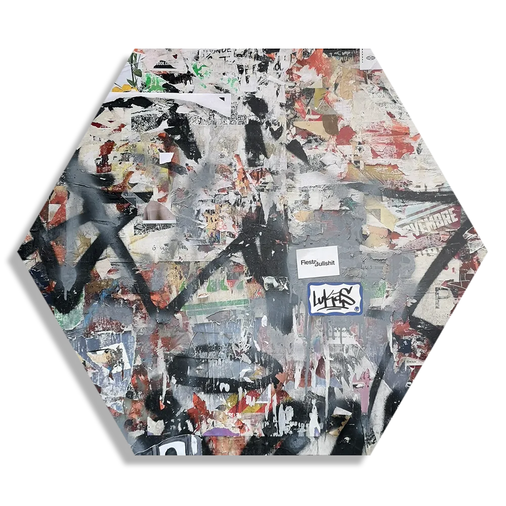 Schilderij Knip en Plak Kunst Hexagon Template Hexagon1 Abstract 50 1