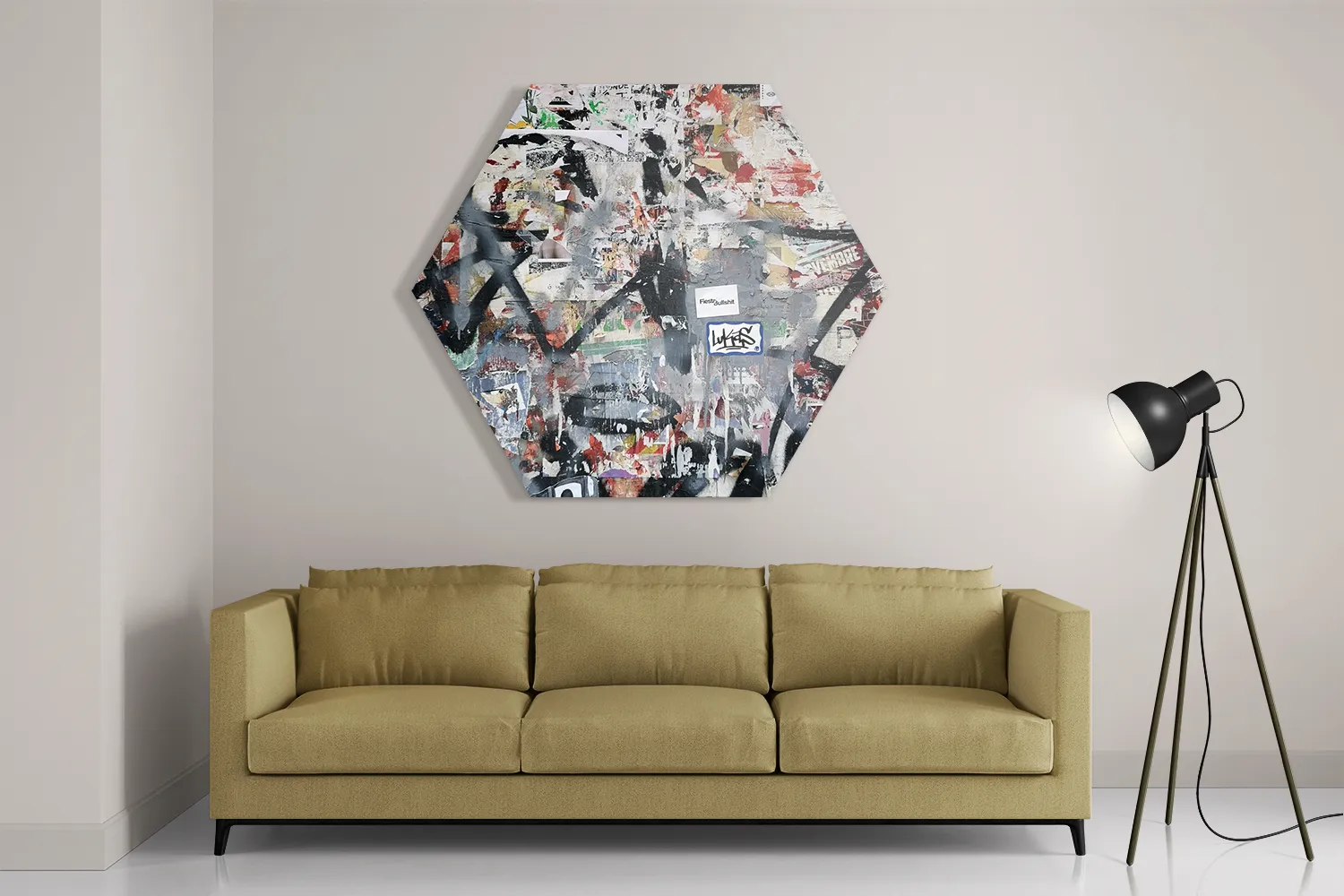 Schilderij Knip en Plak Kunst Hexagon Template Hexagon1 Abstract 50 2