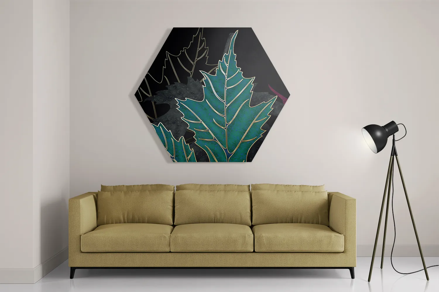 Schilderij Het Blad Van De Boom Kunst 01 Hexagon Template Hexagon1 Abstract 51 2