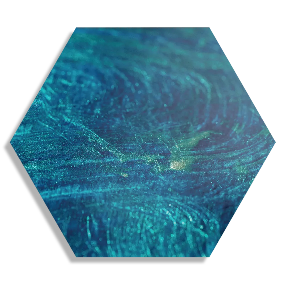 Schilderij Blue Ice Hexagon Template Hexagon1 Abstract 54 1