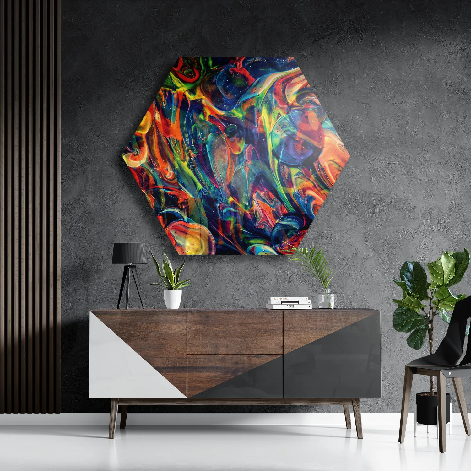 Schilderij Colorfull Art Design Hexagon Template Hexagon1 Abstract 59 3