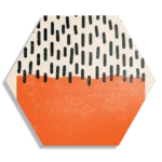 Schilderij Scandinavisch Oranje Hexagon Template Hexagon1 Abstract 60 1