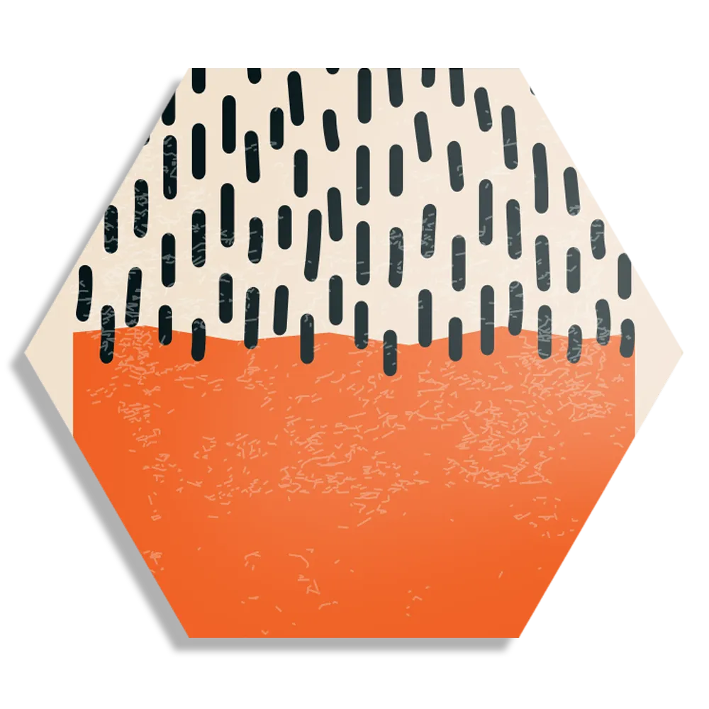 Schilderij Scandinavisch Oranje Hexagon Template Hexagon1 Abstract 60 1