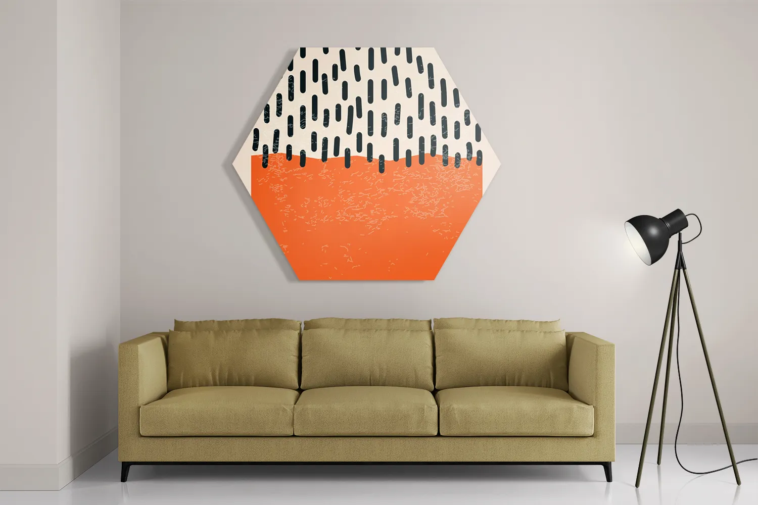 Schilderij Scandinavisch Oranje Hexagon Template Hexagon1 Abstract 60 2