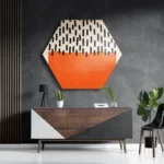 Schilderij Scandinavisch Oranje Hexagon Template Hexagon1 Abstract 60 3