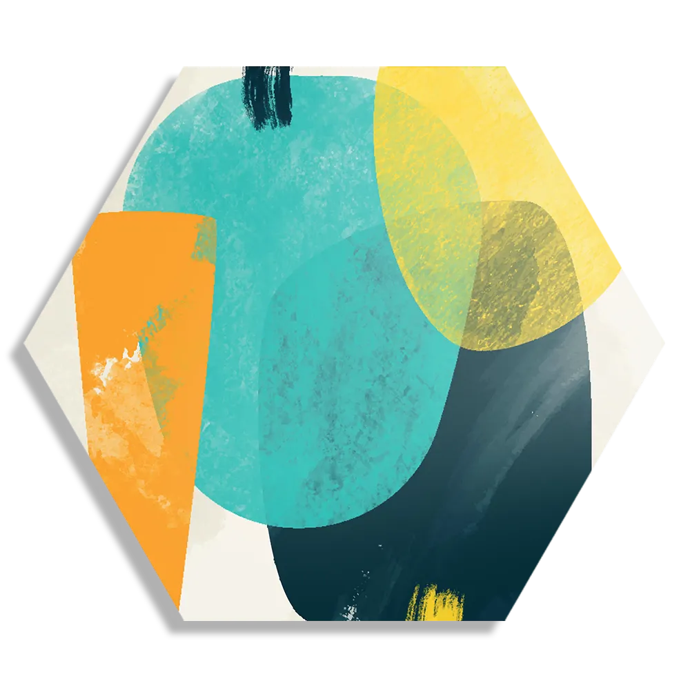 Schilderij Kleurrijk Abstract 02 Hexagon Template Hexagon1 Abstract 68 1