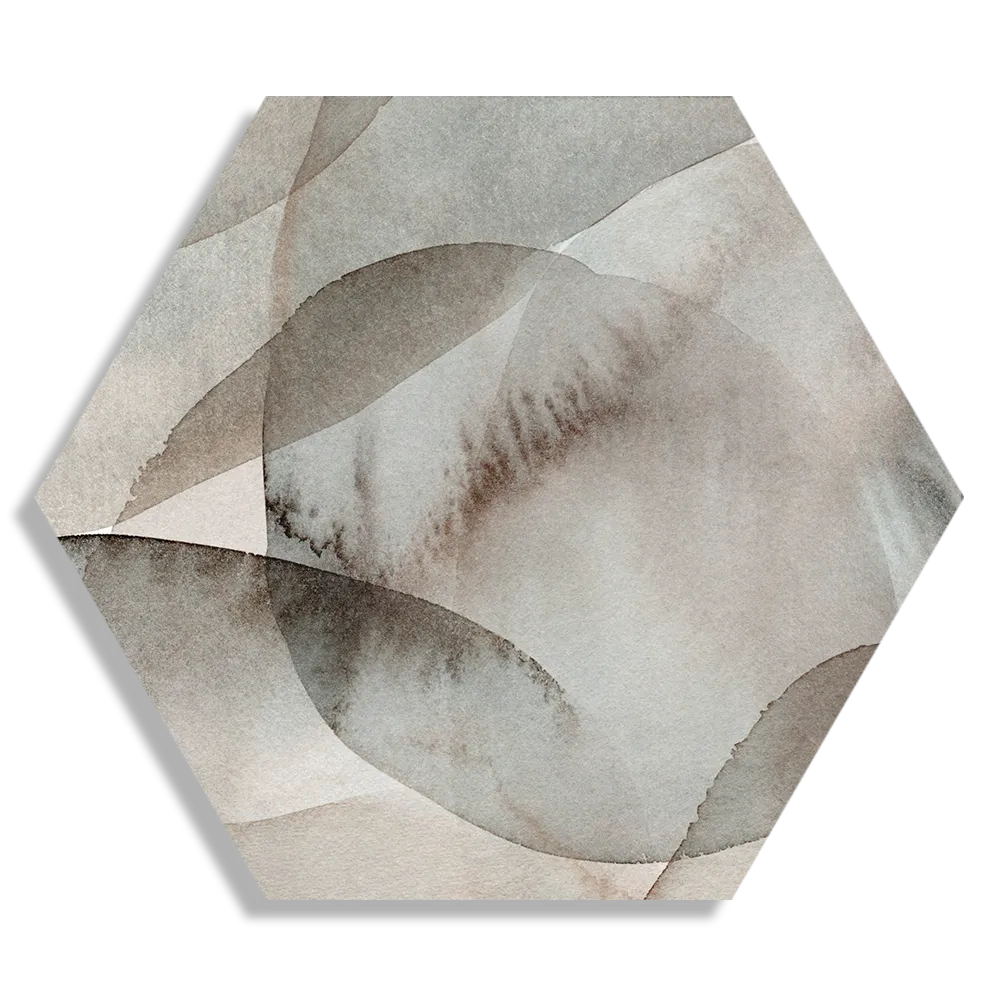 Schilderij Abstract Rustige Tinten met Accent 02 Hexagon Template Hexagon1 Abstract 69 1