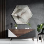 Schilderij Abstract Rustige Tinten met Accent 02 Hexagon Template Hexagon1 Abstract 69 3