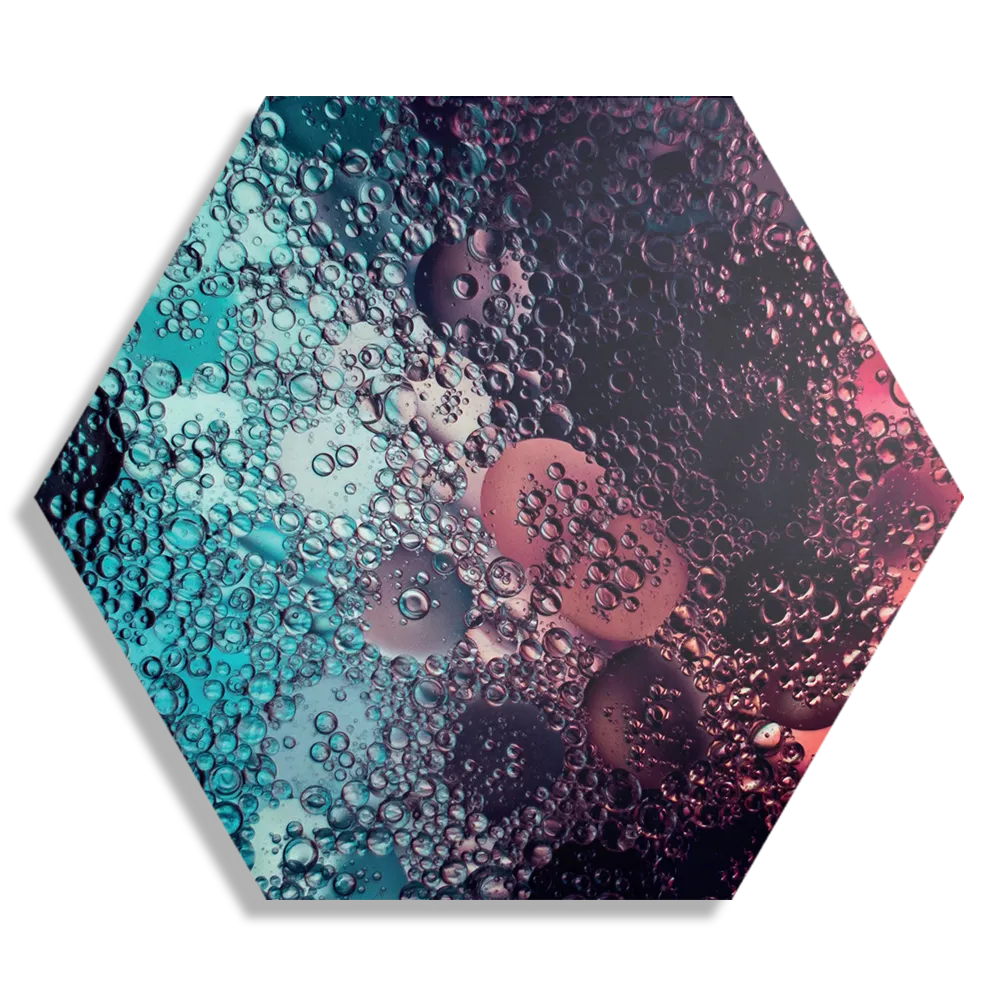 Schilderij Bubbles Art Hexagon Template Hexagon1 Abstract 71 1