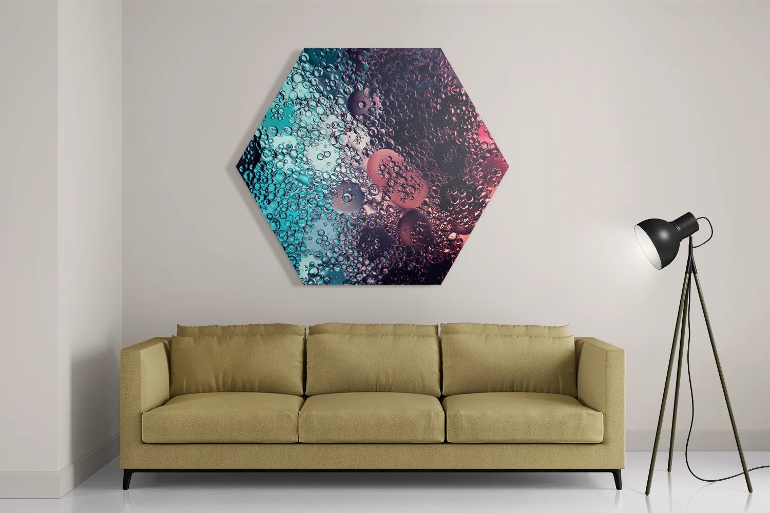 Schilderij Bubbles Art Hexagon Template Hexagon1 Abstract 71 2