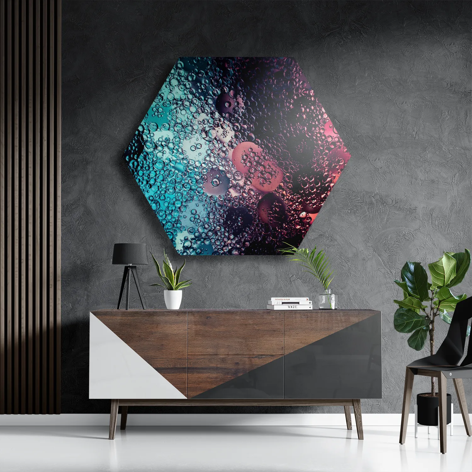 Schilderij Bubbles Art Hexagon Template Hexagon1 Abstract 71 3
