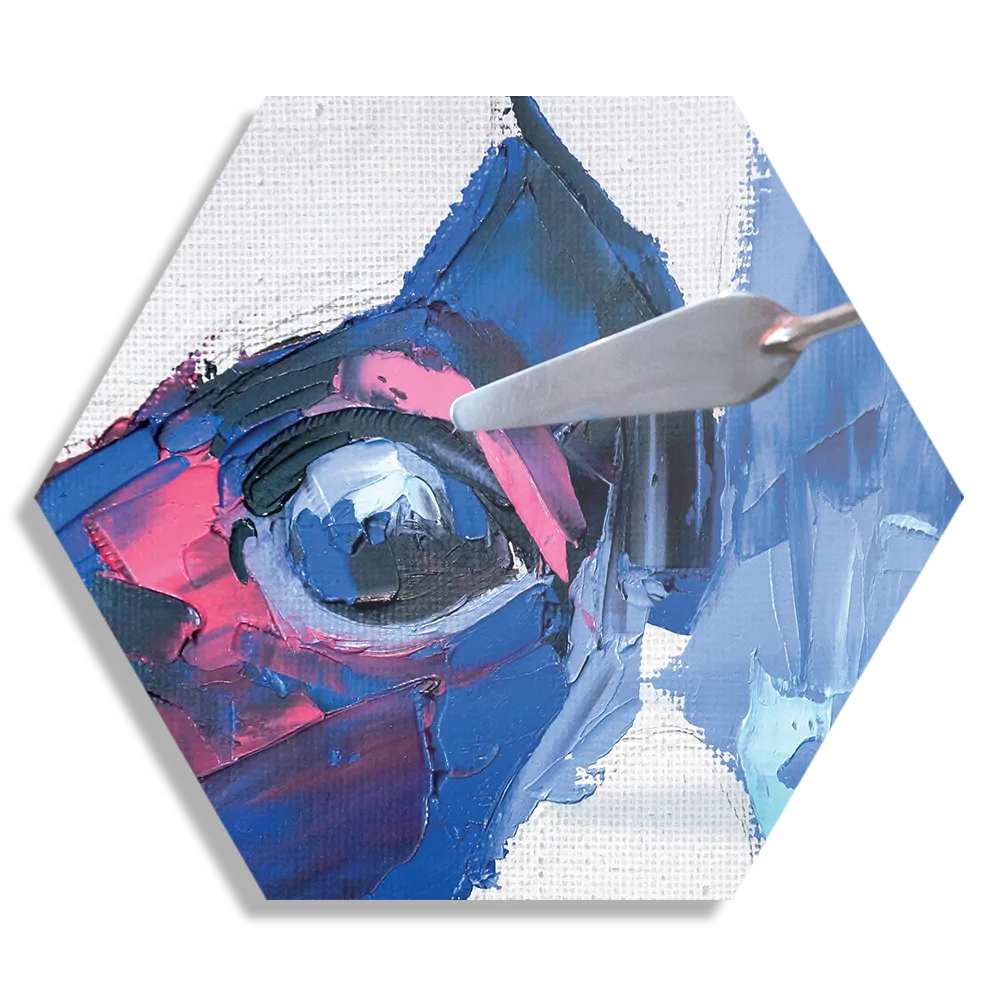 Schilderij Niet Afgeschilderde Dierenkop Kleurrijk Hexagon Template Hexagon1 Abstract 76 1