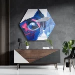 Schilderij Niet Afgeschilderde Dierenkop Kleurrijk Hexagon Template Hexagon1 Abstract 76 3