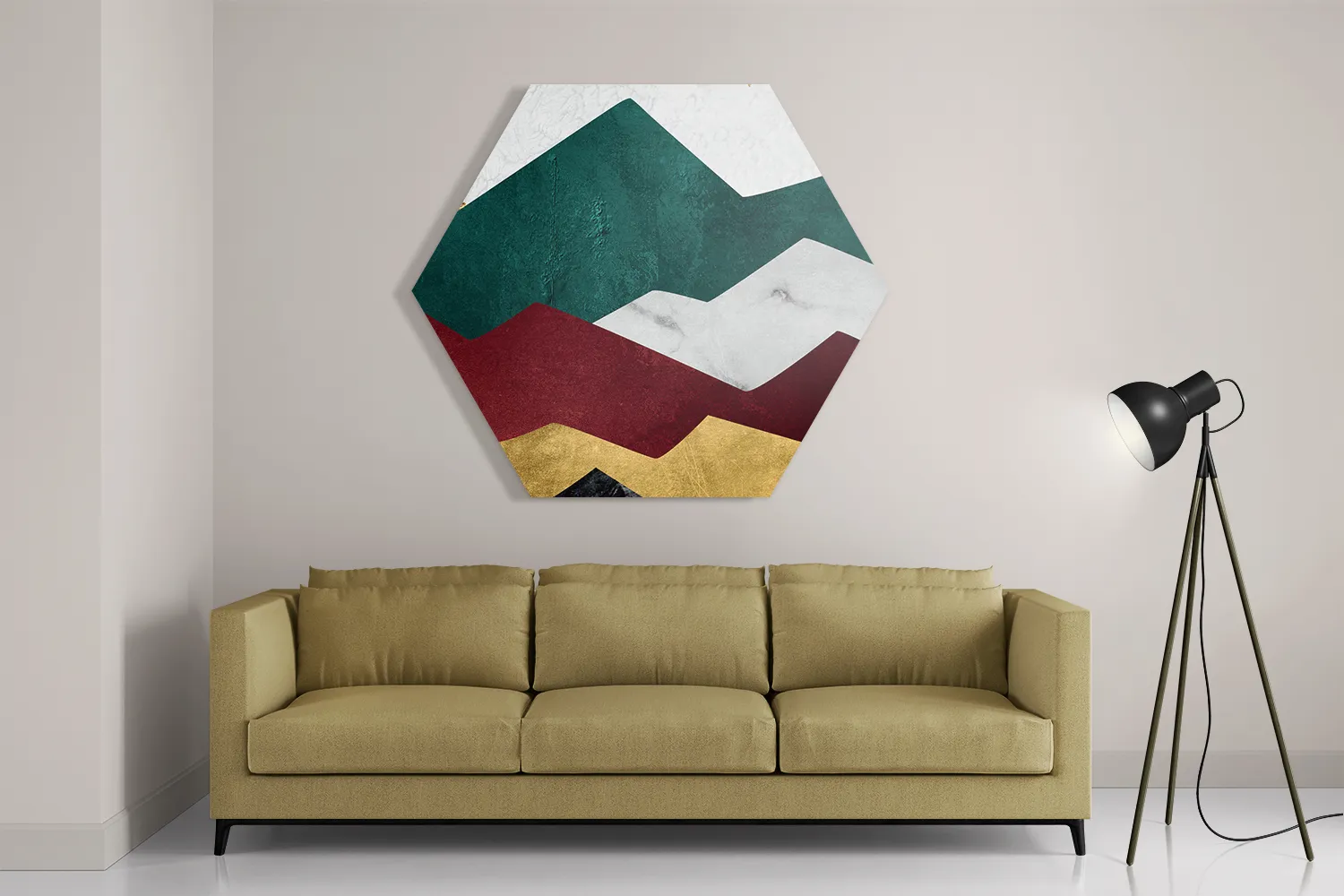 Schilderij Kleurrijke Bergen 03 Hexagon Template Hexagon1 Abstract 80 2