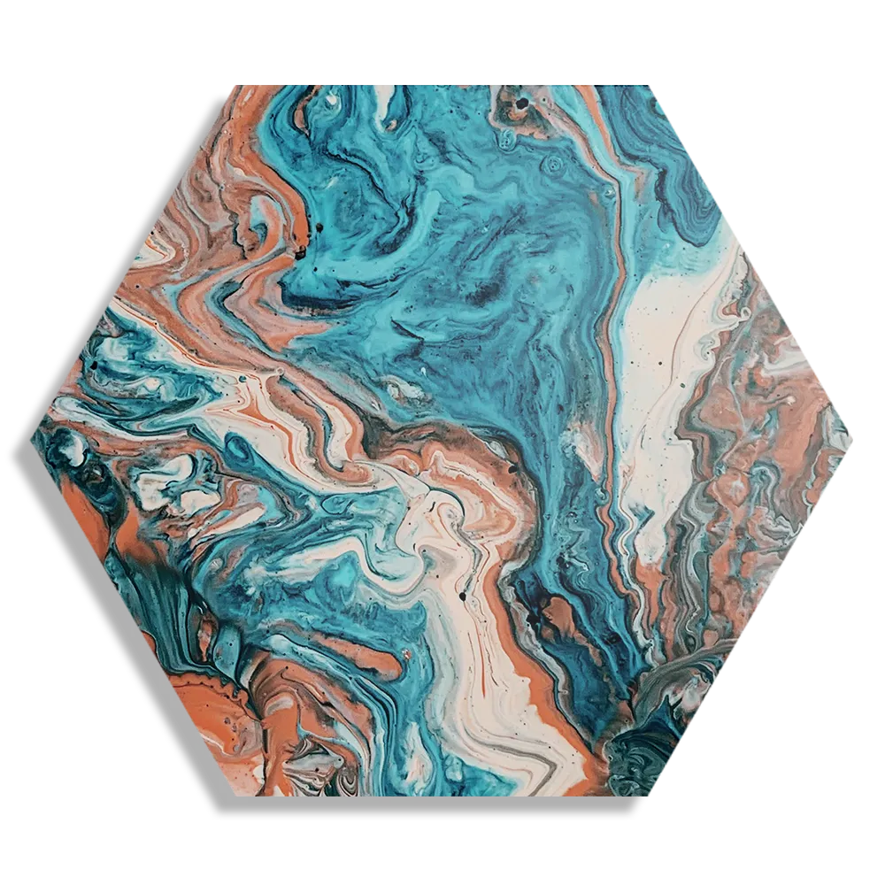 Template_Hexagon1_Abstract_85-1 Schilderij Painted Colored Hexagon Template Hexagon1 Abstract 85 1