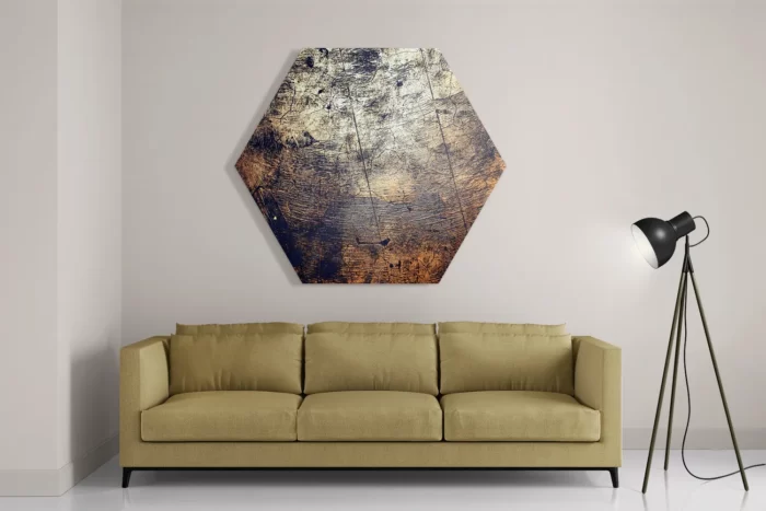 Schilderij Boomstam - Boomschors - Hout Patroon Hexagon Template Hexagon1 Abstract 94 2