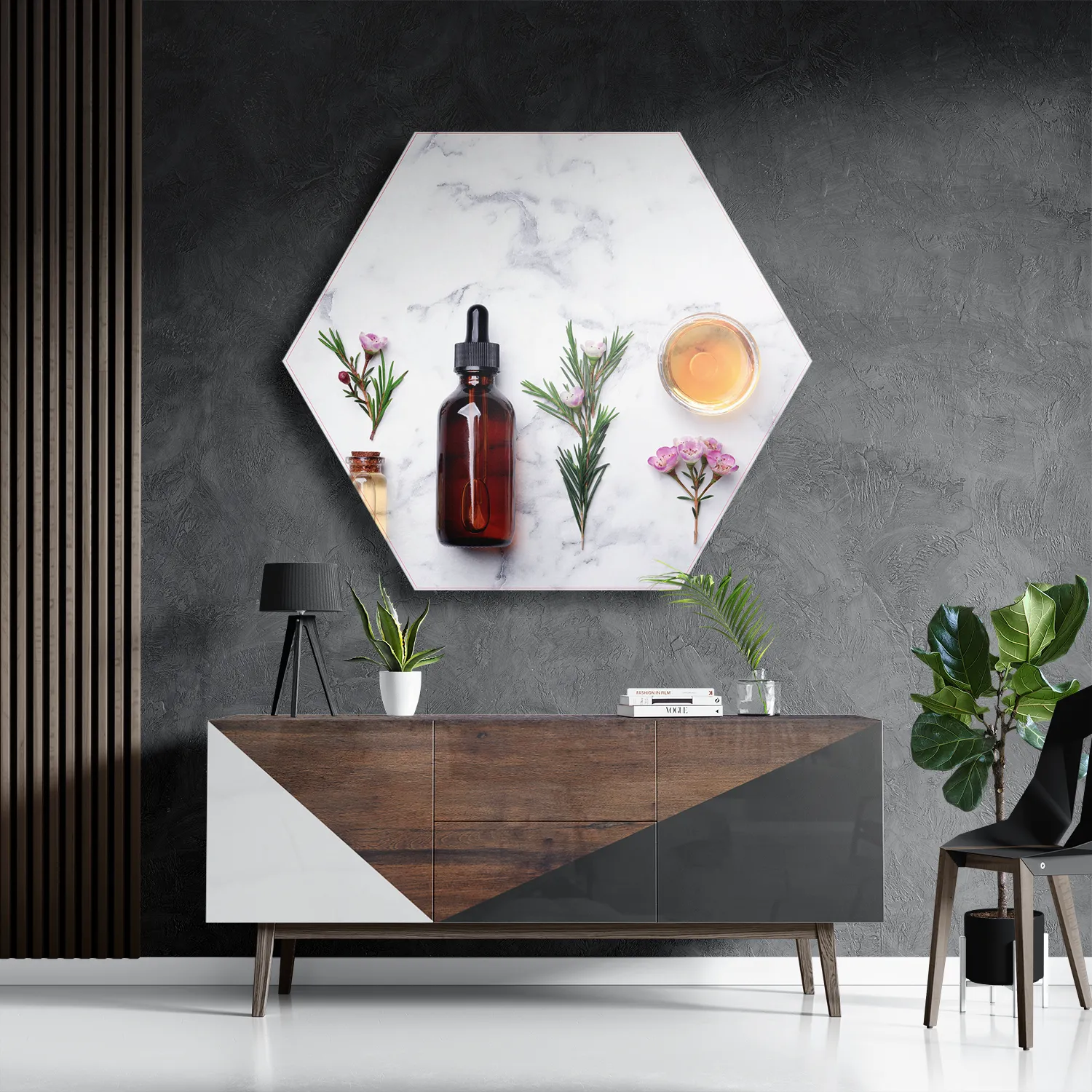 Template_Hexagon1_Beauty_11-3 Schilderij Beautysalon Marmer Hexagon Template Hexagon1 Beauty 11 3