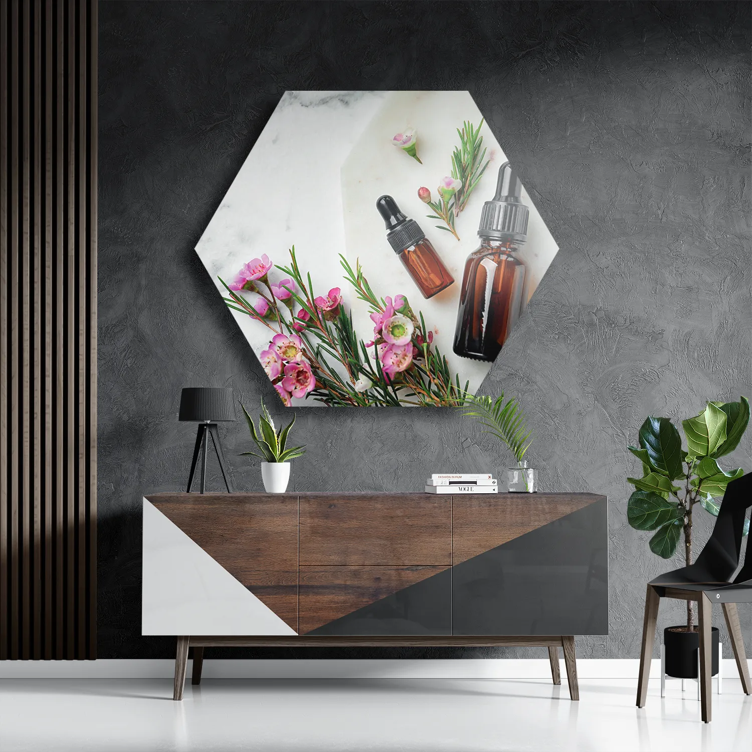 Schilderij Beautysalon Rozetinten Marmer Hexagon Template Hexagon1 Beauty 13 3