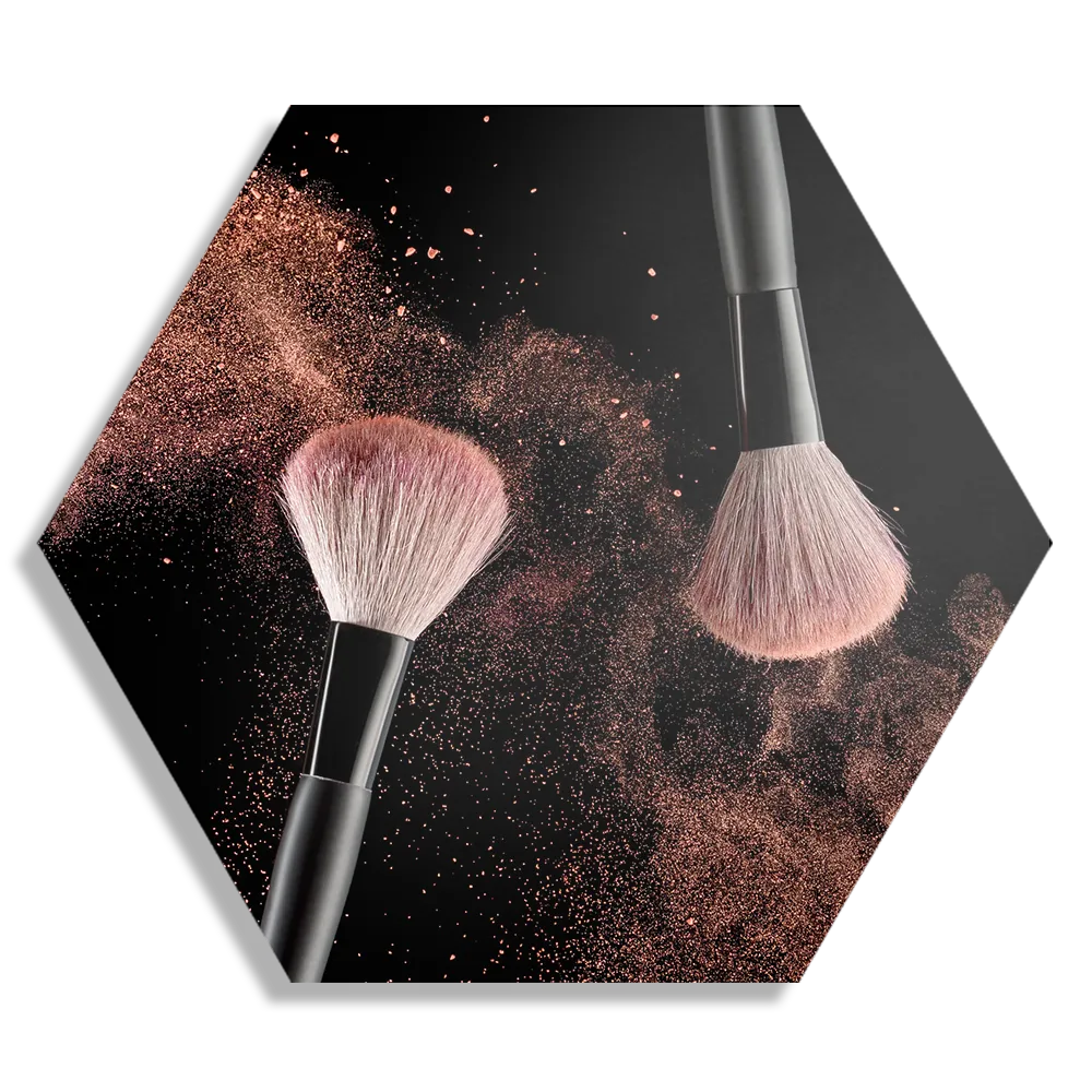 Template_Hexagon1_Beauty_2-1 Schilderij Make up Poederkwast Naturel Hexagon Template Hexagon1 Beauty 2 1