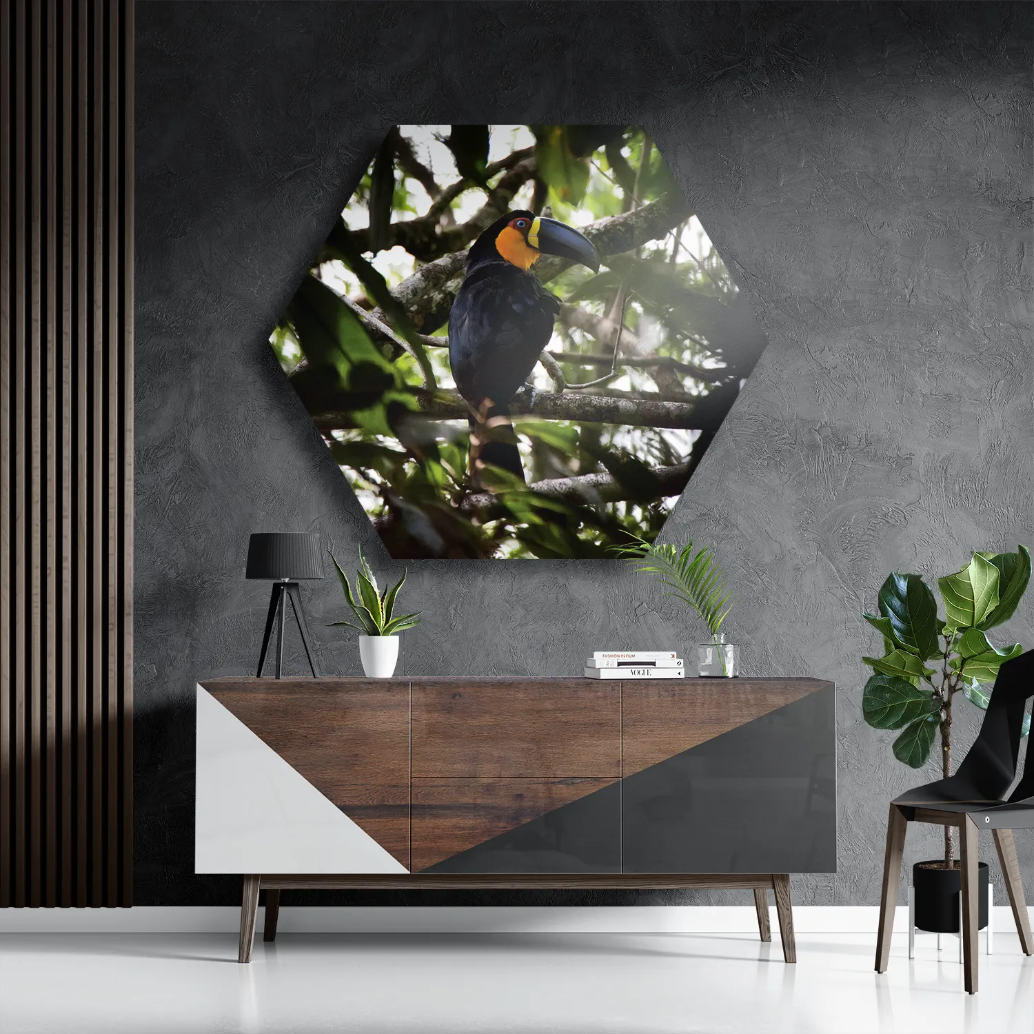 Template_Hexagon1_Dieren_37-3 Schilderij De Toekan Hexagon Template Hexagon1 Dieren 37 3