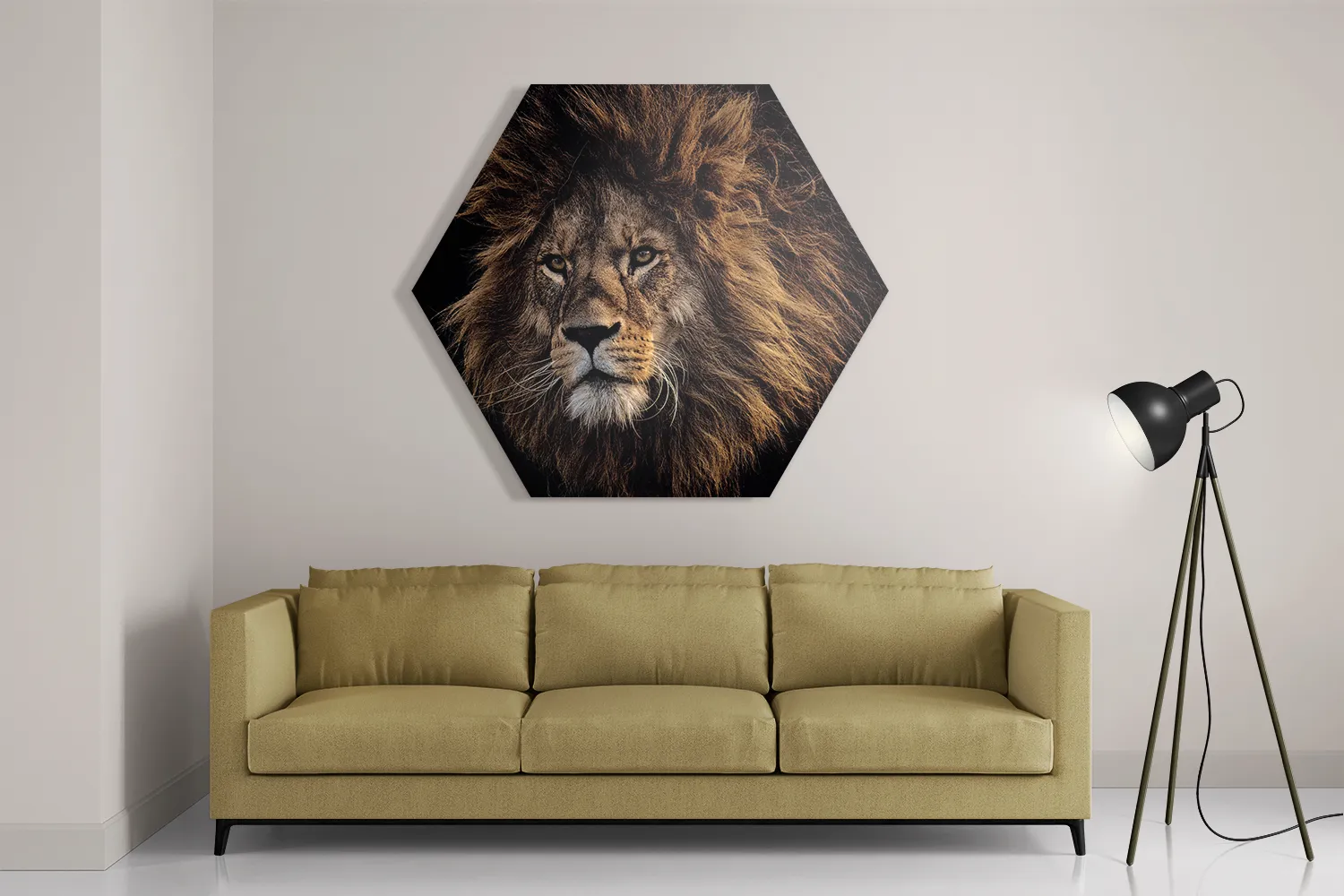 Template_Hexagon1_Dieren_5-2 Schilderij The Lion Hexagon Template Hexagon1 Dieren 5 2