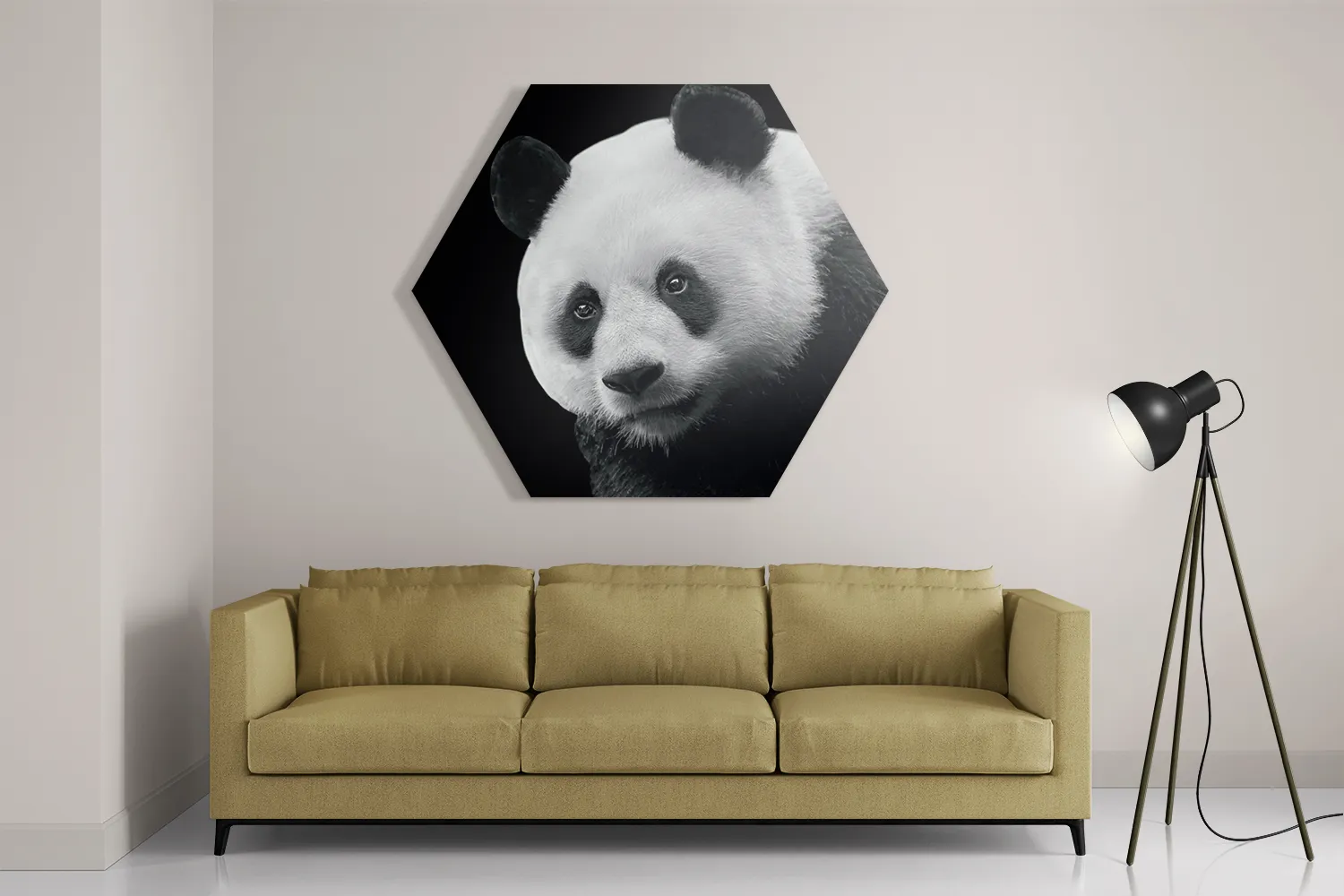 Template_Hexagon1_Dieren_74-2 Schilderij Pandabeer Zwart Wit 02 Hexagon Template Hexagon1 Dieren 74 2