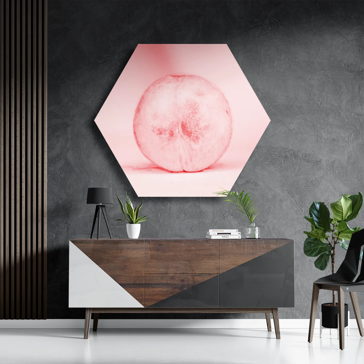 Schilderij Radijsje Roze Hexagon Template Hexagon1 Eten En Drinken 1 3
